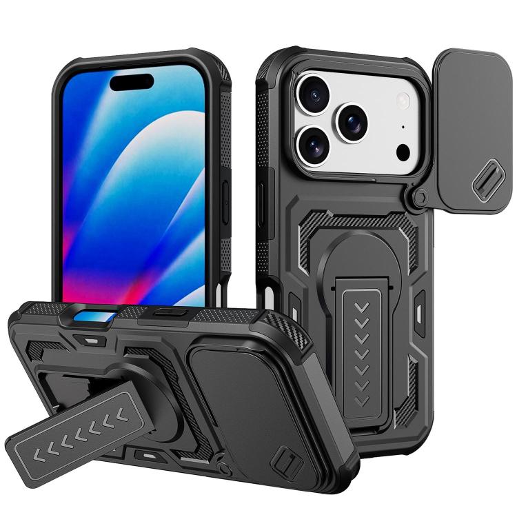 Custodia ibrida PC e TPU con supporto per iPhone 17 e 16