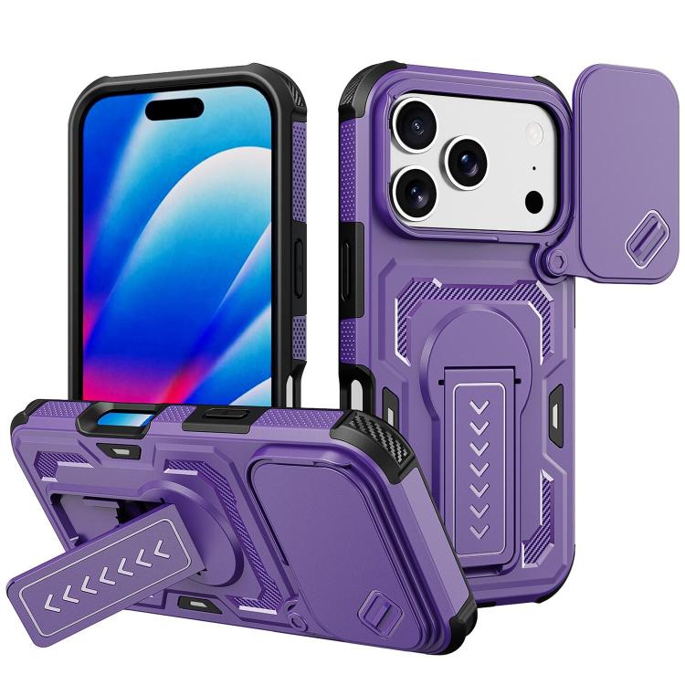 Custodia ibrida PC e TPU con supporto per iPhone 17 e 16