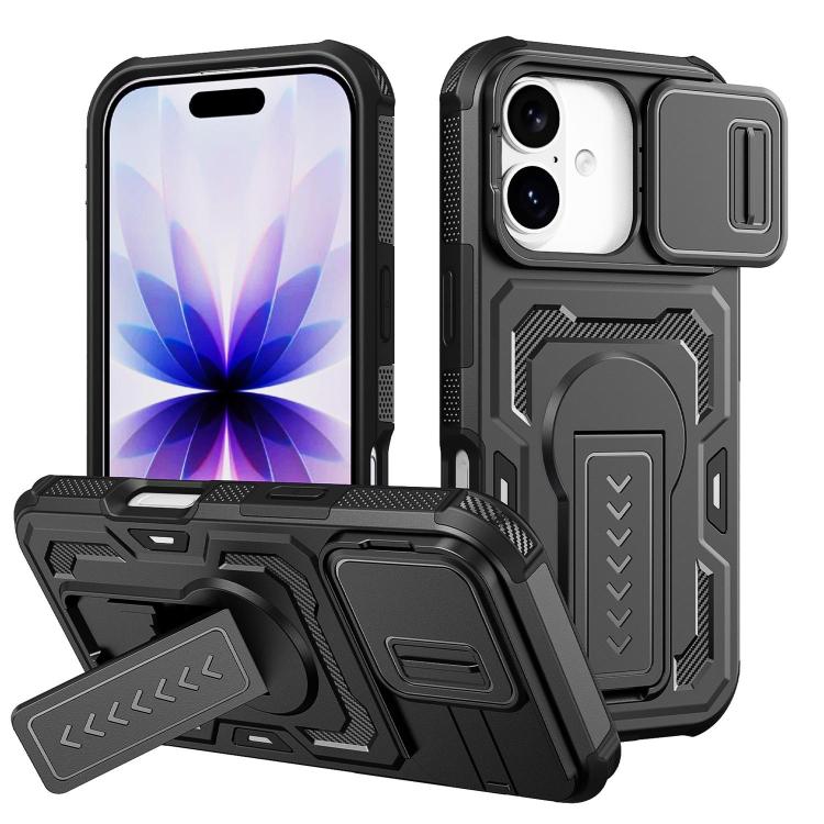 Custodia ibrida PC e TPU con supporto per iPhone 17 e 16