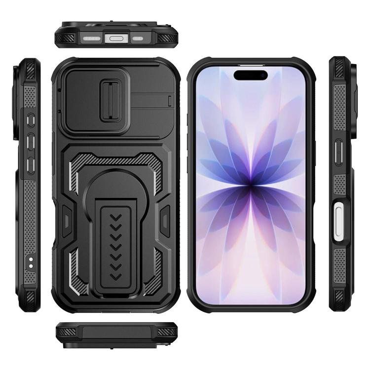 Custodia ibrida PC e TPU con supporto per iPhone 17 e 16