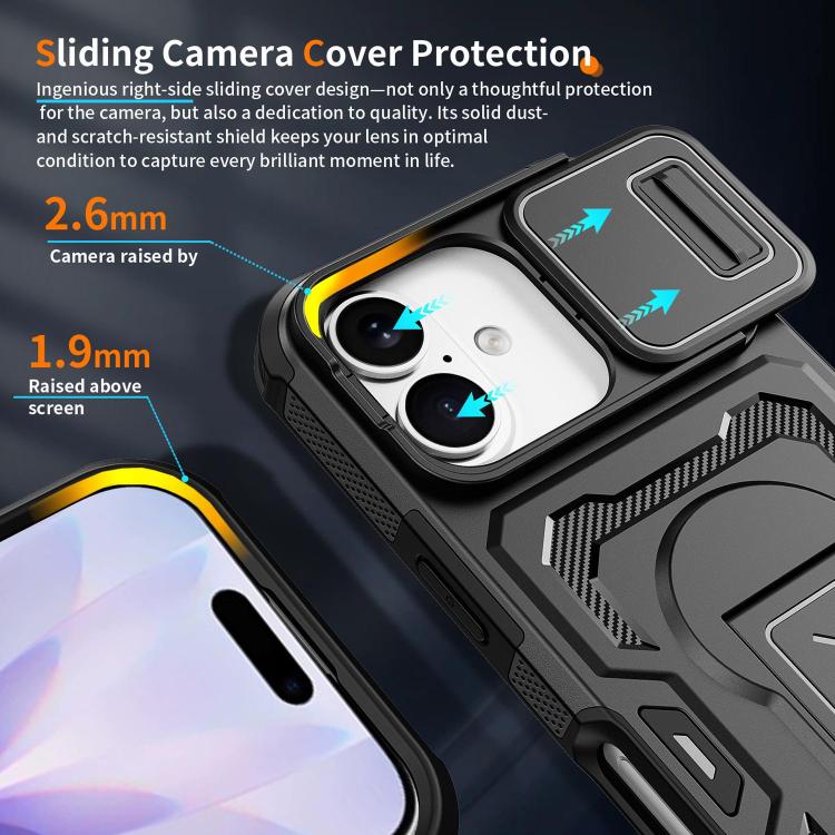 Custodia ibrida PC e TPU con supporto per iPhone 17 e 16