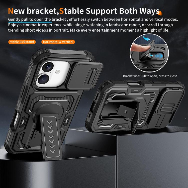 Custodia ibrida PC e TPU con supporto per iPhone 17 e 16