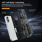 Custodia ibrida PC e TPU con supporto per iPhone 17 e 16