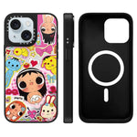 Custodia magnetica per telefono con specchio a fantasia serie YUY, For iPhone 16 Pro Max, For iPhone 16 Pro, For iPhone 16 Plus