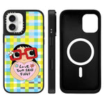 Custodia magnetica per telefono con specchio a fantasia serie YUY, For iPhone 16 Pro Max, For iPhone 16 Pro, For iPhone 16 Plus