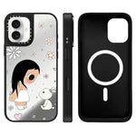Custodia magnetica per telefono con specchio a fantasia serie YUY, For iPhone 16, For iPhone 15 Pro Max, For iPhone 15 Pro