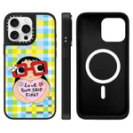 Custodia magnetica per telefono con specchio a fantasia serie YUY, For iPhone 16, For iPhone 15 Pro Max, For iPhone 15 Pro
