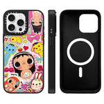 Custodia magnetica per telefono con specchio a fantasia serie YUY, For iPhone 16, For iPhone 15 Pro Max, For iPhone 15 Pro
