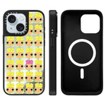 Custodia magnetica per telefono con specchio a fantasia serie YUY, For iPhone 15 Plus, For iPhone 15