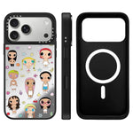 Custodia magnetica con specchio e pulsante di controllo della fotocamera della serie YUY, For iPhone 17 Pro Max, For iPhone 17 Pro, For iPhone 17