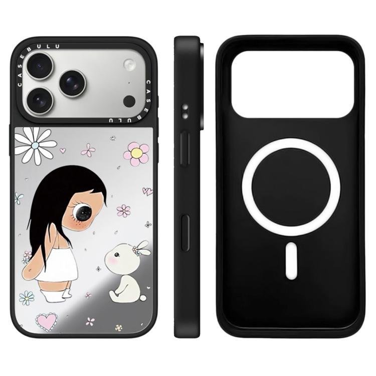 Custodia magnetica con specchio e pulsante di controllo della fotocamera della serie YUY, For iPhone 17 Pro Max, For iPhone 17 Pro, For iPhone 17