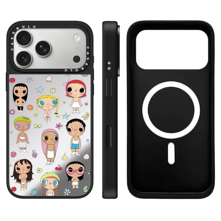 Custodia magnetica con specchio e pulsante di controllo della fotocamera della serie YUY, For iPhone 17 Pro Max, For iPhone 17 Pro, For iPhone 17