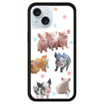 Custodia per telefono WildFlow Clock con motivo a pecore., For iPhone 15 Plus, For iPhone 15