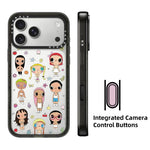 Custodia per telefono in acrilico trasparente con pulsante di controllo della fotocamera della serie YUY., For iPhone 17 Pro Max, For iPhone 17 Pro, For iPhone 17