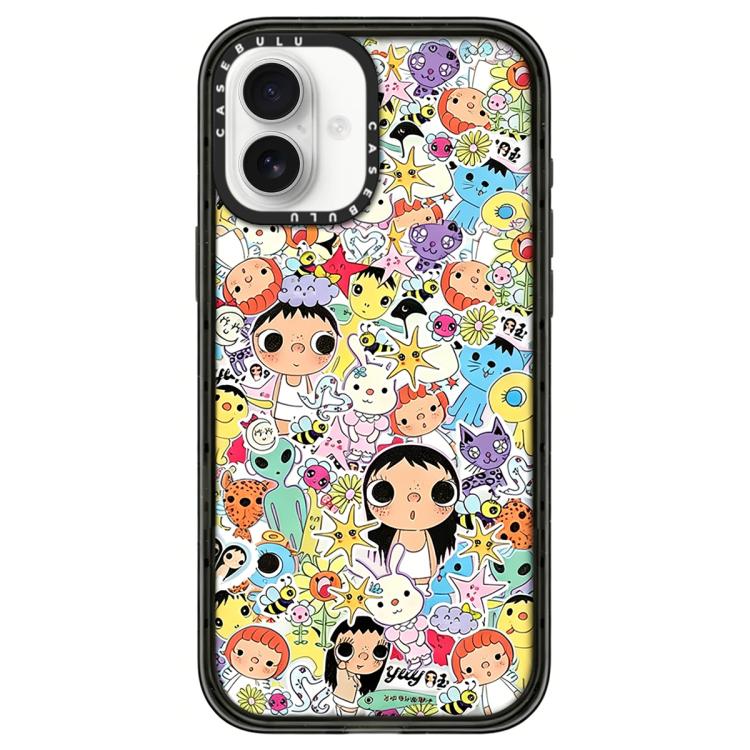 Custodia per telefono in acrilico trasparente con motivo serie YUY, For iPhone 16 Pro Max, For iPhone 16 Pro, For iPhone 16 Plus, For iPhone 16, For iPhone 15 Pro Max, For iPhone 15 Pro, For iPhone 15 Plus, For iPhone 15