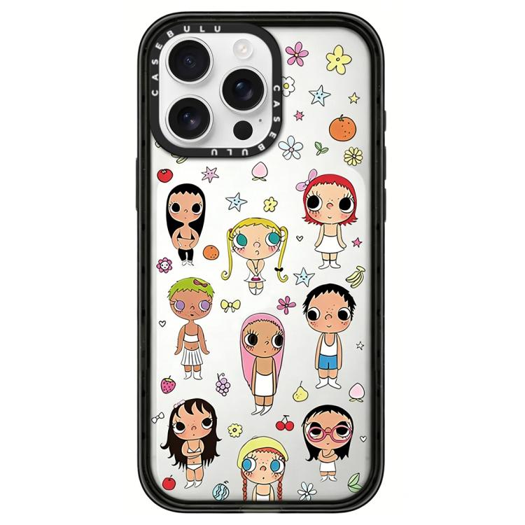 Custodia per telefono in acrilico trasparente con motivo serie YUY, For iPhone 16 Pro Max, For iPhone 16 Pro, For iPhone 16 Plus, For iPhone 16, For iPhone 15 Pro Max, For iPhone 15 Pro, For iPhone 15 Plus, For iPhone 15