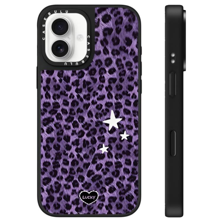 Custodia per telefono a specchio con motivo leopardato e stelle, For iPhone 16 Pro Max, For iPhone 16 Pro, For iPhone 16 Plus