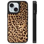 Custodia per telefono a specchio con motivo leopardato e stelle, For iPhone 15 Plus, For iPhone 15