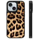 Custodia per telefono a specchio con motivo leopardato e stelle, For iPhone 15 Plus, For iPhone 15