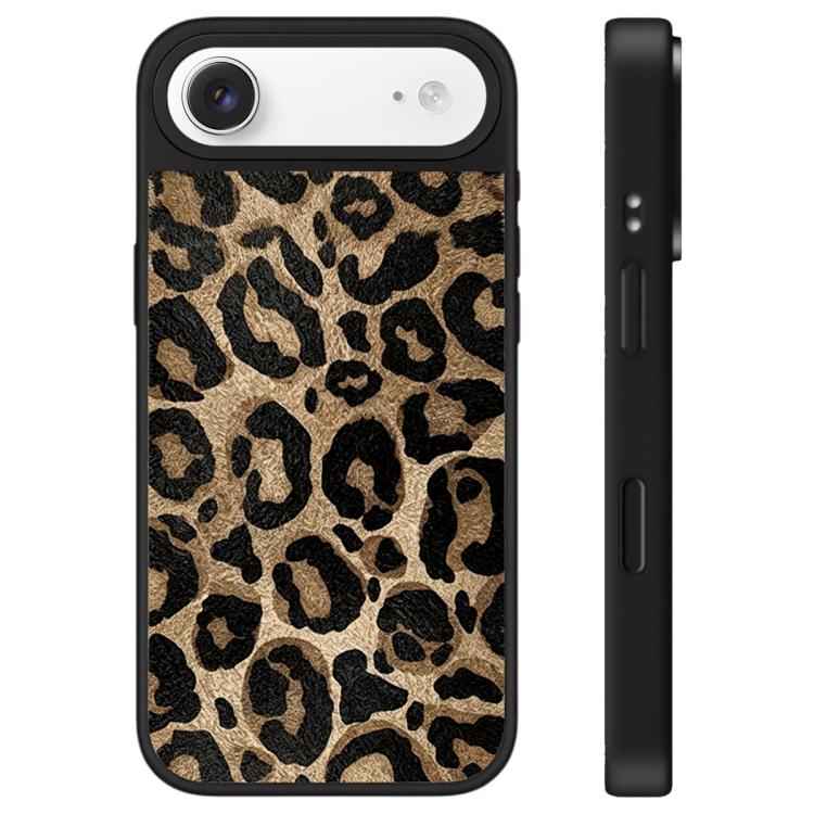 Custodia per telefono con specchio e pulsante di controllo della fotocamera con motivo leopardato e stelle., For iPhone Air