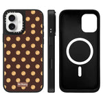 Custodia magnetica per telefono con specchio a specchio e motivo leopardato a stelle., For iPhone 16, For iPhone 15 Pro Max, For iPhone 15 Pro