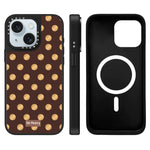 Custodia magnetica per telefono con specchio a specchio e motivo leopardato a stelle., For iPhone 15 Plus, For iPhone 15