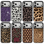 Custodia magnetica per telefono con specchio a specchio e motivo leopardato a stelle., For iPhone 16 Pro Max, For iPhone 16 Pro, For iPhone 16 Plus