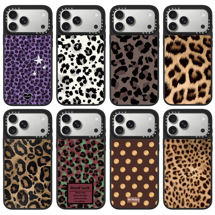 Custodia magnetica per telefono con specchio a specchio e motivo leopardato a stelle., For iPhone 16 Pro Max, For iPhone 16 Pro, For iPhone 16 Plus