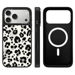 Serie Stelle Leopardo Motivo Pulsante di controllo della fotocamera Specchio Custodia magnetica per telefono, For iPhone 17 Pro Max, For iPhone 17 Pro, For iPhone 17
