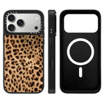 Serie Stelle Leopardo Motivo Pulsante di controllo della fotocamera Specchio Custodia magnetica per telefono, For iPhone 17 Pro Max, For iPhone 17 Pro, For iPhone 17