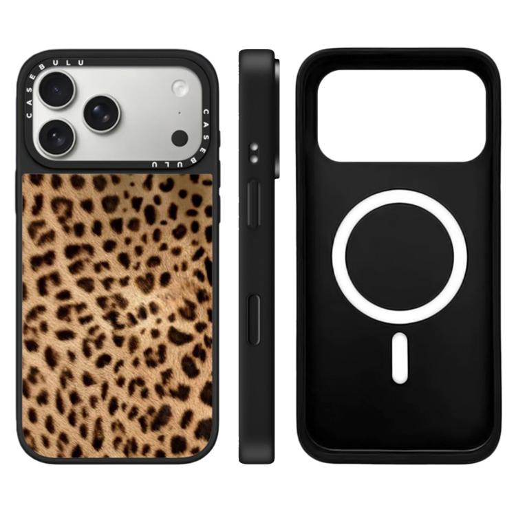 Serie Stelle Leopardo Motivo Pulsante di controllo della fotocamera Specchio Custodia magnetica per telefono, For iPhone 17 Pro Max, For iPhone 17 Pro, For iPhone 17