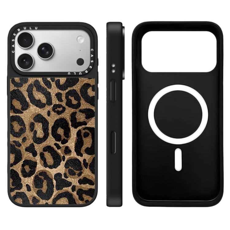 Serie Stelle Leopardo Motivo Pulsante di controllo della fotocamera Specchio Custodia magnetica per telefono, For iPhone 17 Pro Max, For iPhone 17 Pro, For iPhone 17