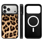 Serie Stelle Leopardo Motivo Pulsante di controllo della fotocamera Specchio Custodia magnetica per telefono, For iPhone 17 Pro Max, For iPhone 17 Pro, For iPhone 17