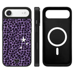 Serie Stelle Leopardo Motivo Pulsante di controllo della fotocamera Specchio Custodia magnetica per telefono, For iPhone Air