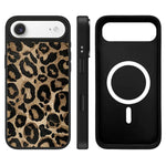 Serie Stelle Leopardo Motivo Pulsante di controllo della fotocamera Specchio Custodia magnetica per telefono, For iPhone Air
