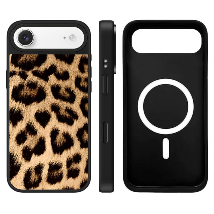 Serie Stelle Leopardo Motivo Pulsante di controllo della fotocamera Specchio Custodia magnetica per telefono, For iPhone Air