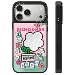 Custodia per telefono con specchio e pulsante di controllo della fotocamera con motivo floreale ricco, For iPhone 17 Pro Max, For iPhone 17 Pro, For iPhone 17