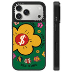 Custodia per telefono con specchio e pulsante di controllo della fotocamera con motivo floreale ricco, For iPhone 17 Pro Max, For iPhone 17 Pro, For iPhone 17