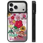 Custodia per telefono con specchio e pulsante di controllo della fotocamera con motivo floreale ricco, For iPhone 17 Pro Max, For iPhone 17 Pro, For iPhone 17