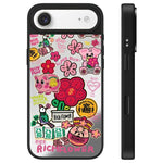 Custodia per telefono con specchio e pulsante di controllo della fotocamera con motivo floreale ricco, For iPhone Air