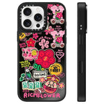 Custodia per telefono con specchio e motivo floreale., For iPhone 16 Pro Max, For iPhone 16 Pro, For iPhone 16 Plus