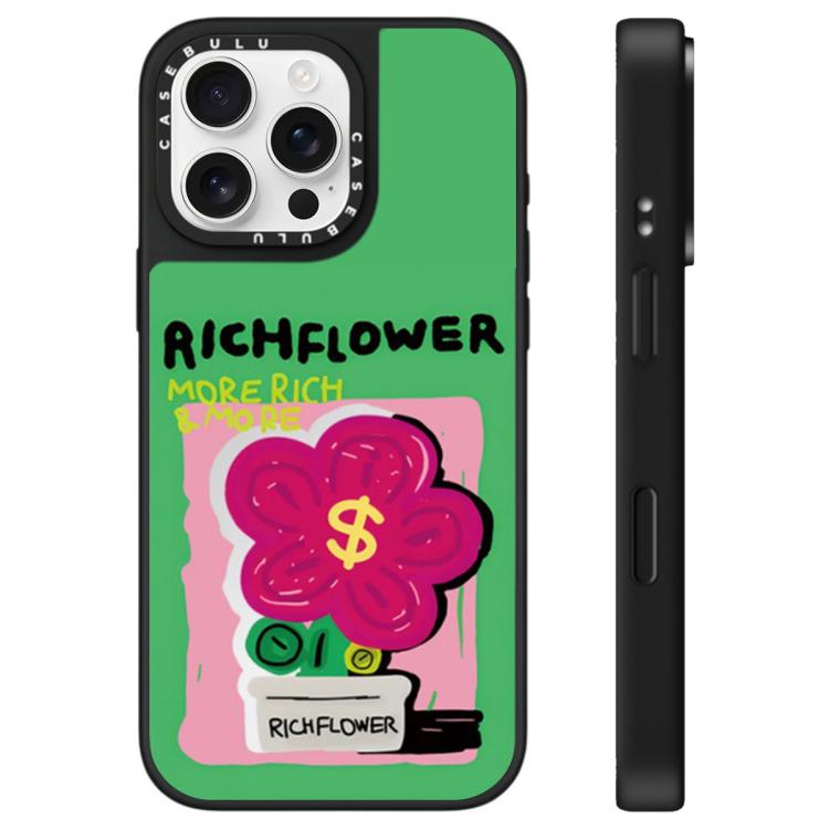 Custodia per telefono con specchio e motivo floreale., For iPhone 16 Pro Max, For iPhone 16 Pro, For iPhone 16 Plus