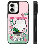 Custodia per telefono con specchio e motivo floreale., For iPhone 16 Pro Max, For iPhone 16 Pro, For iPhone 16 Plus
