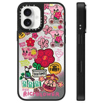 Custodia per telefono con specchio e motivo floreale., For iPhone 16 Pro Max, For iPhone 16 Pro, For iPhone 16 Plus