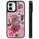Custodia per telefono con specchio e motivo floreale., For iPhone 16, For iPhone 15 Pro Max, For iPhone 15 Pro