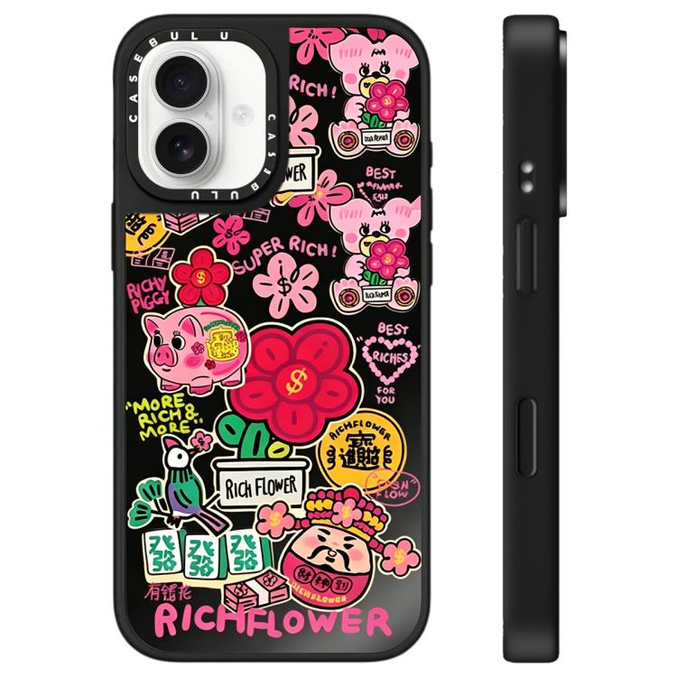 Custodia per telefono con specchio e motivo floreale., For iPhone 16, For iPhone 15 Pro Max, For iPhone 15 Pro