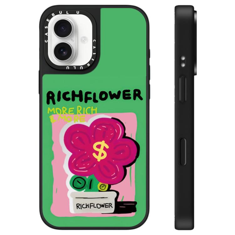 Custodia per telefono con specchio e motivo floreale., For iPhone 16, For iPhone 15 Pro Max, For iPhone 15 Pro