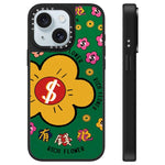 Custodia per telefono con specchio e motivo floreale., For iPhone 15 Plus, For iPhone 15