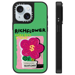Custodia per telefono con specchio e motivo floreale., For iPhone 15 Plus, For iPhone 15