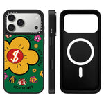 Custodia magnetica con specchio e pulsante di controllo della fotocamera con motivo floreale ricco, specchio a specchio., For iPhone 17 Pro Max, For iPhone 17 Pro, For iPhone 17